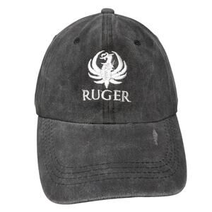 Ruger Slideback Baseball Cap Gray One Size Adjustable Embroidered 6 Panel